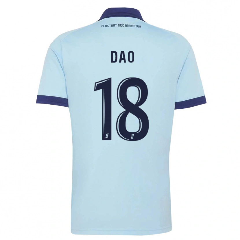 Danxen Bambino Maglia Mohamed Dao #18 Blu Fiordaliso Nero Kit Gara Away 2026/27 Maglietta