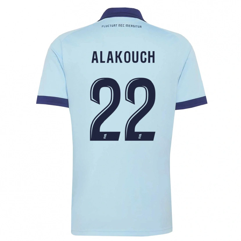 Danxen Bambino Maglia Sofiane Alakouch #22 Blu Fiordaliso Nero Kit Gara Away 2026/27 Maglietta