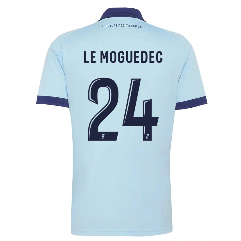 Danxen Bambino Maglia Anaële Le Moguedec #24 Blu Fiordaliso Nero Kit Gara Away 2026/27 Maglietta