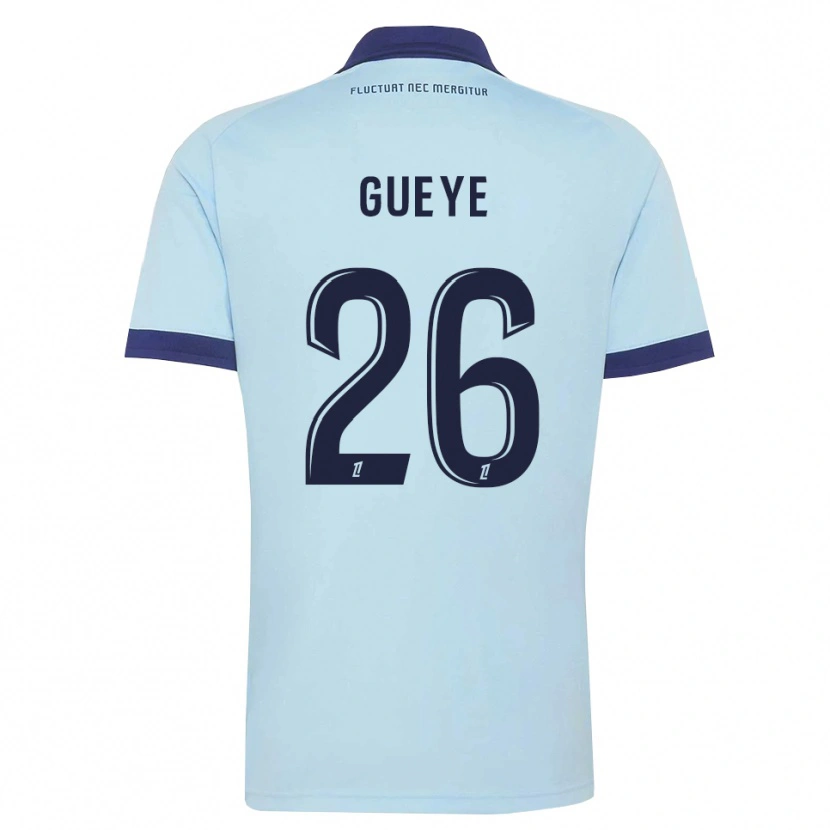Danxen Bambino Maglia Lamine Gueye #26 Blu Fiordaliso Nero Kit Gara Away 2026/27 Maglietta