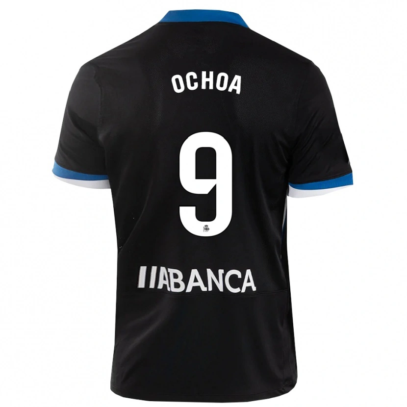 Danxen Bambino Maglia Martín Ochoa #9 Nero Blu Bianco Kit Gara Away 2026/27 Maglietta