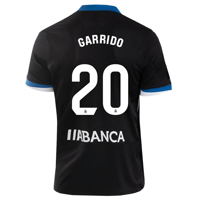 Danxen Bambino Maglia Jaime Garrido #20 Nero Blu Bianco Kit Gara Away 2026/27 Maglietta