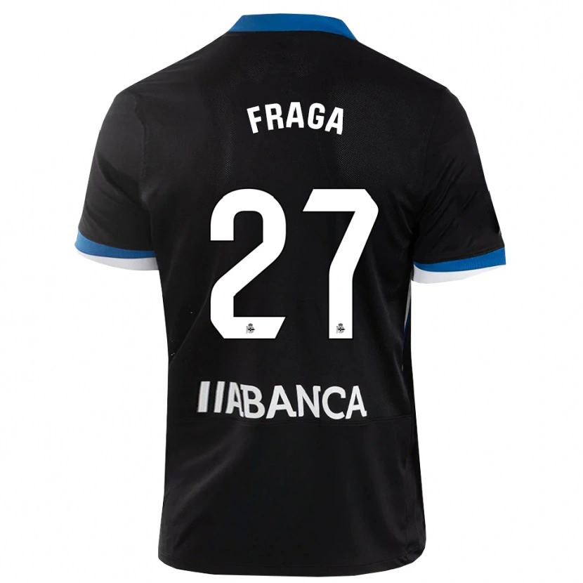 Danxen Bambino Maglia Álvaro Fraga #27 Nero Blu Bianco Kit Gara Away 2026/27 Maglietta