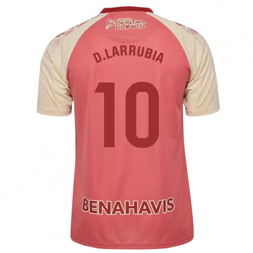 Danxen Bambino Maglia David Larrubia #10 Rosa Chiaro Rosso Blu Kit Gara Away 2026/27 Maglietta