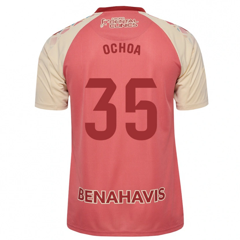 Danxen Bambino Maglia Aarón Ochoa #35 Rosa Chiaro Rosso Blu Kit Gara Away 2026/27 Maglietta