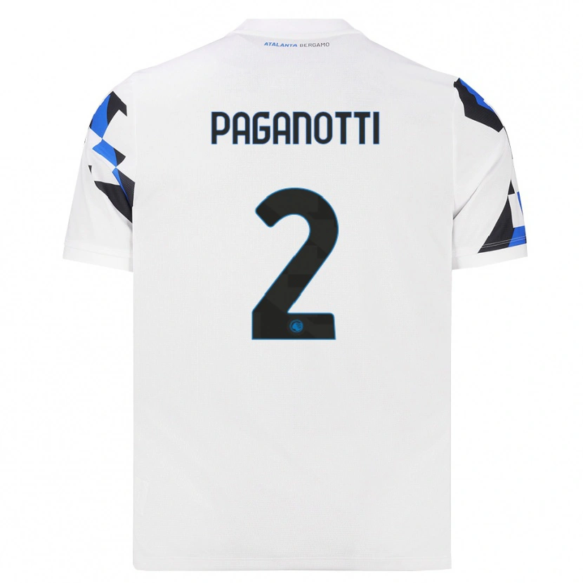 Danxen Bambino Maglia Emanuele Paganotti #2 Bianco Rosso Blu Kit Gara Away 2026/27 Maglietta