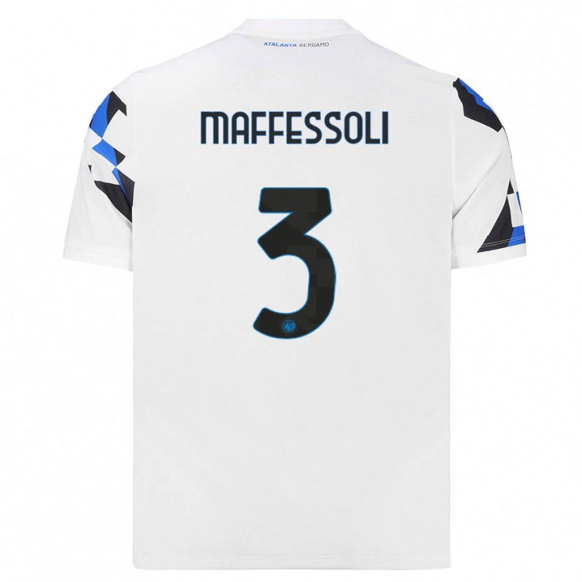 Danxen Bambino Maglia Manuel Maffessoli #3 Bianco Rosso Blu Kit Gara Away 2026/27 Maglietta