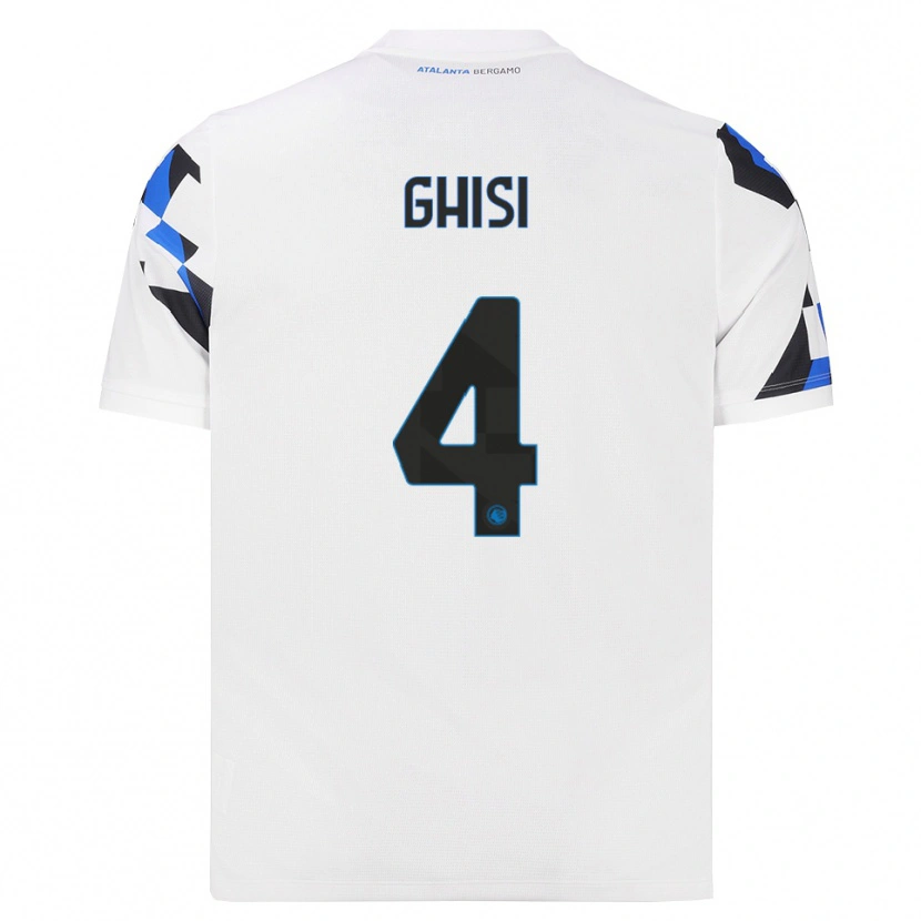 Danxen Bambino Maglia Laura Ghisi #4 Bianco Rosso Blu Kit Gara Away 2026/27 Maglietta