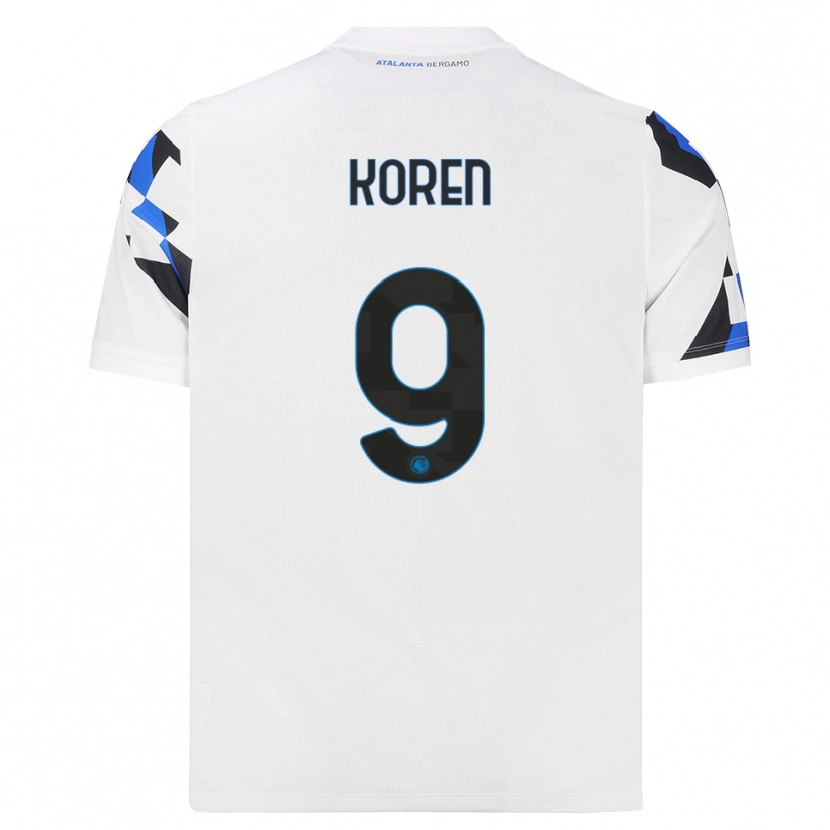 Danxen Bambino Maglia Vid Koren #9 Bianco Rosso Blu Kit Gara Away 2026/27 Maglietta