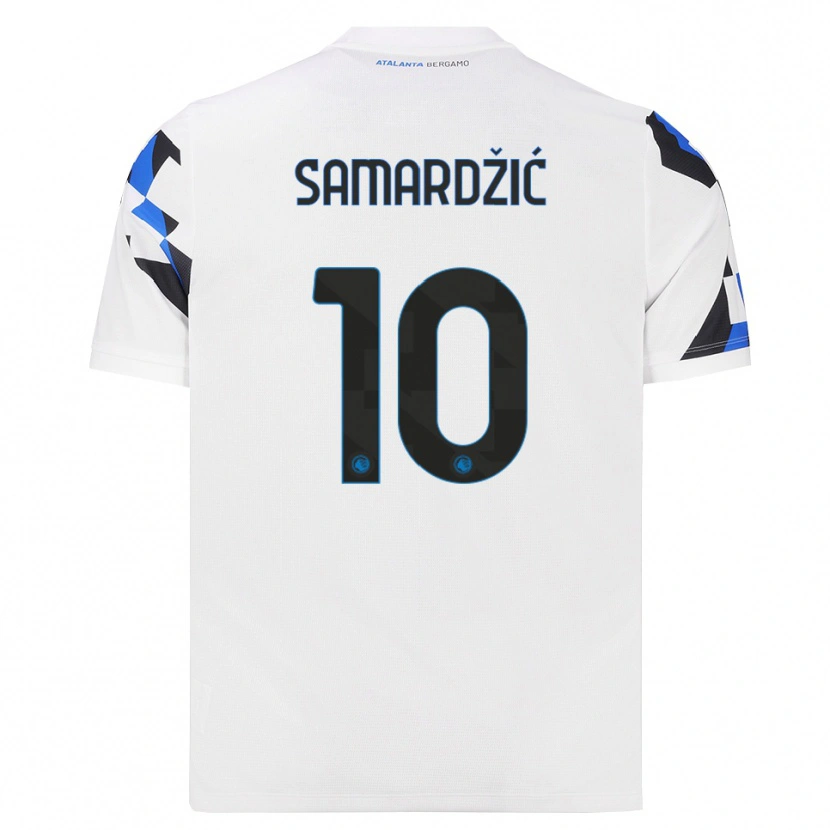 Danxen Bambino Maglia Lazar Samardžić #10 Bianco Rosso Blu Kit Gara Away 2026/27 Maglietta