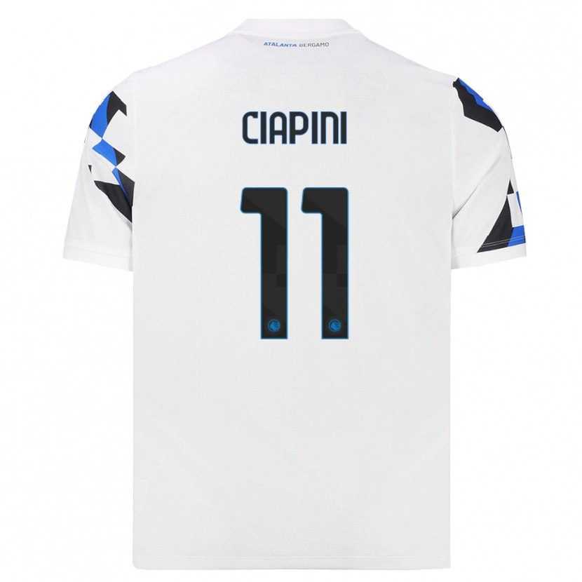 Danxen Bambino Maglia Adriano Ciapini #11 Bianco Rosso Blu Kit Gara Away 2026/27 Maglietta