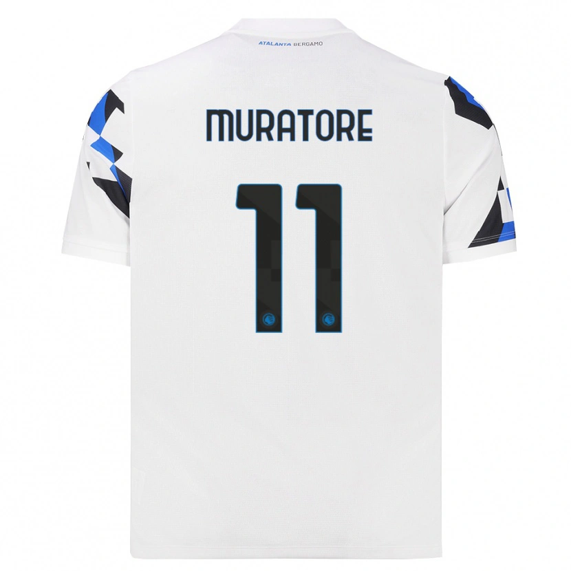 Danxen Bambino Maglia Simone Muratore #11 Bianco Rosso Blu Kit Gara Away 2026/27 Maglietta