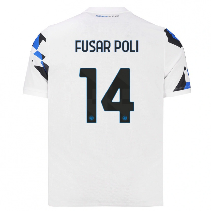Danxen Bambino Maglia Giulia Fusar Poli #14 Bianco Rosso Blu Kit Gara Away 2026/27 Maglietta