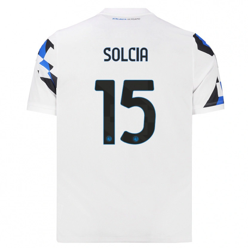 Danxen Bambino Maglia Daniele Solcia #15 Bianco Rosso Blu Kit Gara Away 2026/27 Maglietta