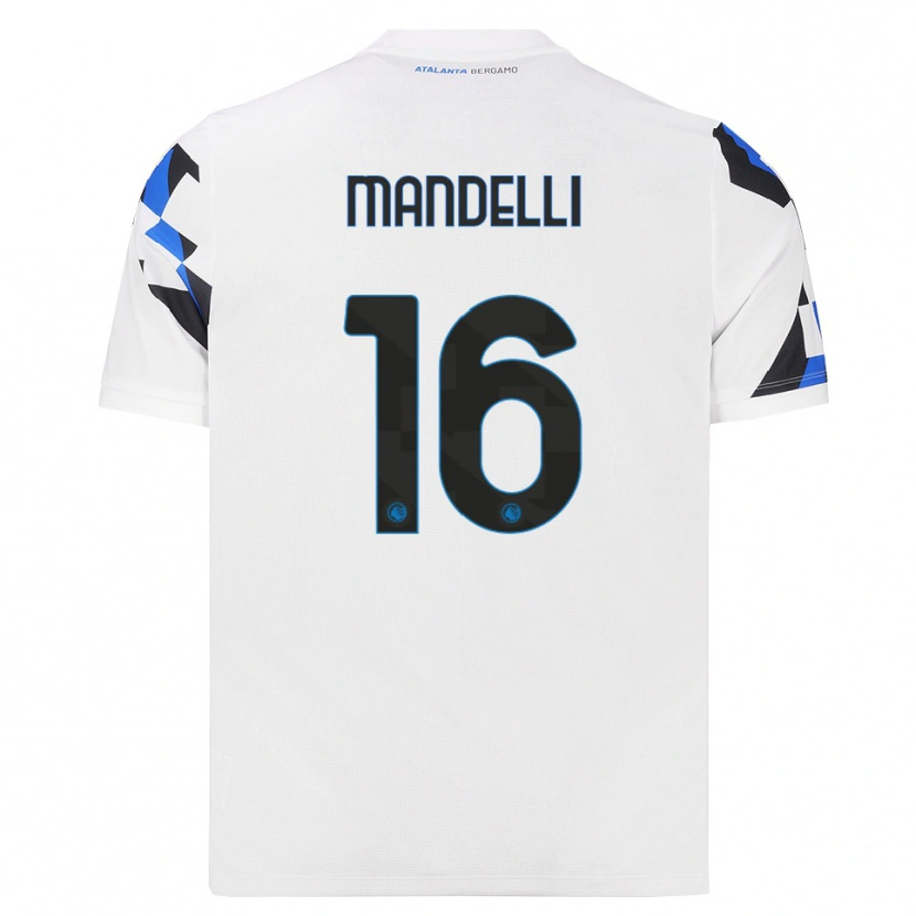 Danxen Bambino Maglia Giulia Mandelli #16 Bianco Rosso Blu Kit Gara Away 2026/27 Maglietta