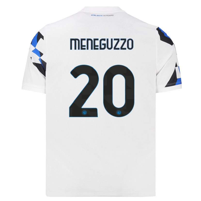 Danxen Bambino Maglia Davide Meneguzzo #20 Bianco Rosso Blu Kit Gara Away 2026/27 Maglietta