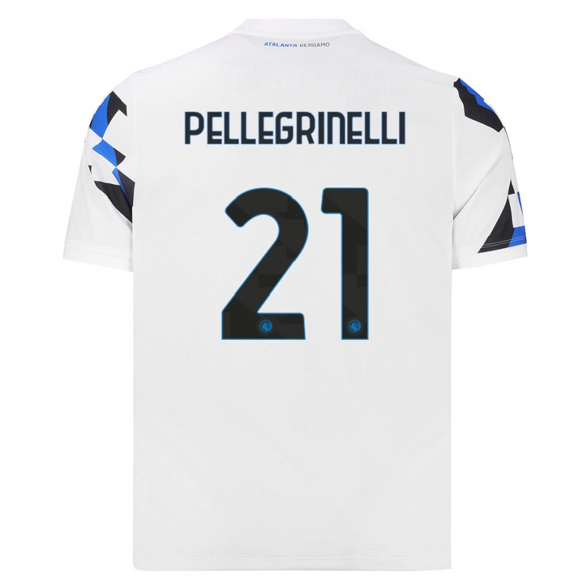 Danxen Bambino Maglia Giorgia Pellegrinelli #21 Bianco Rosso Blu Kit Gara Away 2026/27 Maglietta