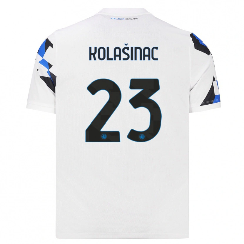 Danxen Bambino Maglia Sead Kolasinac #23 Bianco Rosso Blu Kit Gara Away 2026/27 Maglietta