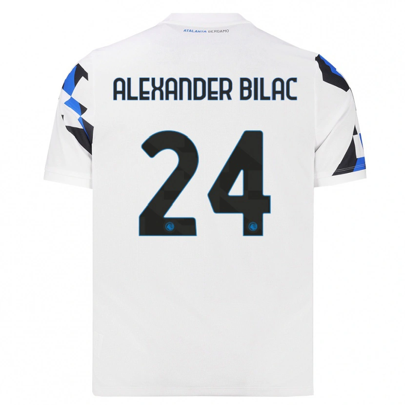 Danxen Bambino Maglia Max Bilac #24 Bianco Rosso Blu Kit Gara Away 2026/27 Maglietta