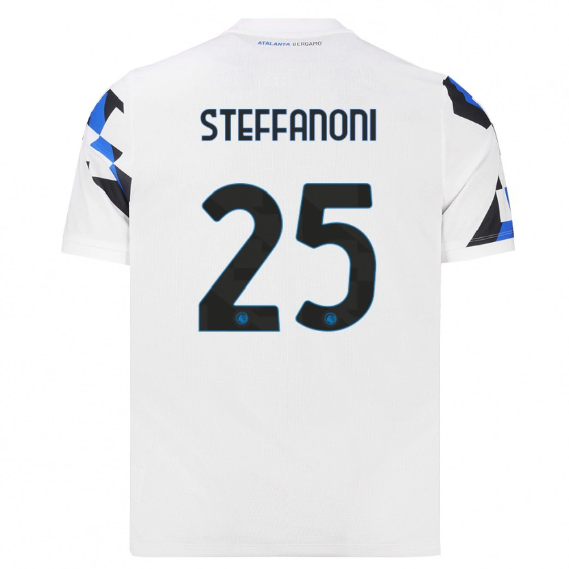 Danxen Bambino Maglia Federico Steffanoni #25 Bianco Rosso Blu Kit Gara Away 2026/27 Maglietta