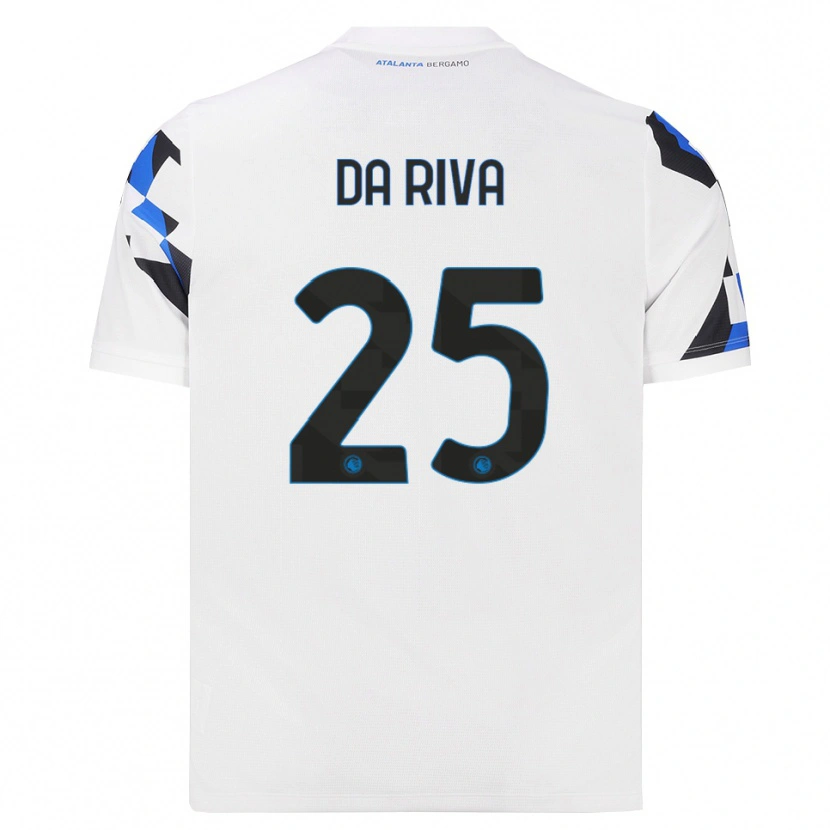 Danxen Bambino Maglia Jacopo Da Riva #25 Bianco Rosso Blu Kit Gara Away 2026/27 Maglietta