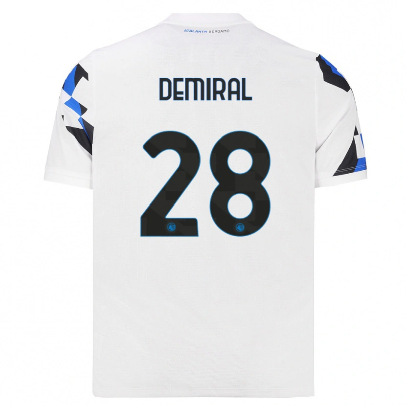 Danxen Bambino Maglia Merih Demiral #28 Bianco Rosso Blu Kit Gara Away 2026/27 Maglietta