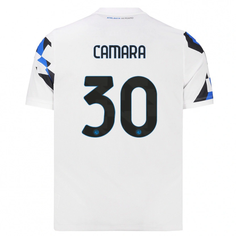 Danxen Bambino Maglia Henry Camara #30 Bianco Rosso Blu Kit Gara Away 2026/27 Maglietta