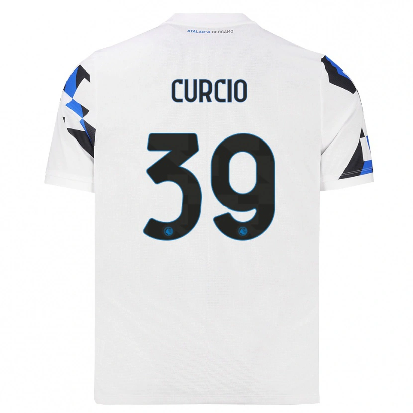 Danxen Bambino Maglia Daniel Curcio #39 Bianco Rosso Blu Kit Gara Away 2026/27 Maglietta