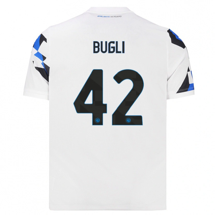 Danxen Bambino Maglia Gabriel Bugli #42 Bianco Rosso Blu Kit Gara Away 2026/27 Maglietta