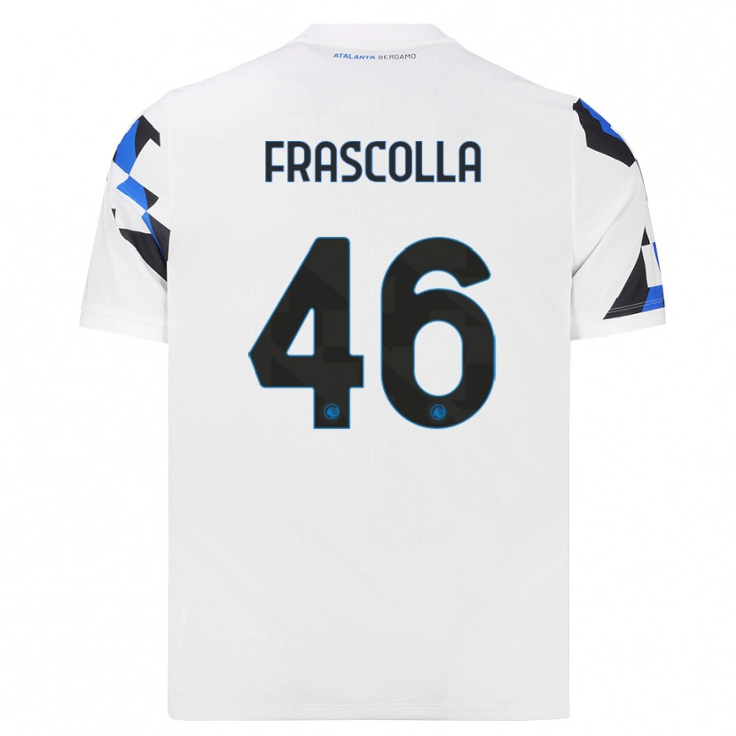Danxen Bambino Maglia Andrea Frascolla #46 Bianco Rosso Blu Kit Gara Away 2026/27 Maglietta