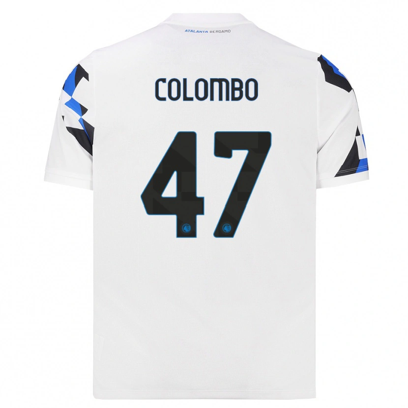 Danxen Bambino Maglia Matteo Colombo #47 Bianco Rosso Blu Kit Gara Away 2026/27 Maglietta