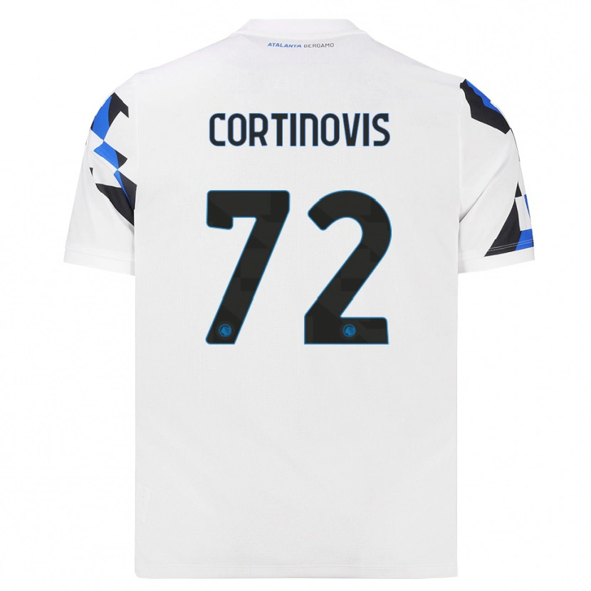 Danxen Bambino Maglia Alessandro Cortinovis #72 Bianco Rosso Blu Kit Gara Away 2026/27 Maglietta