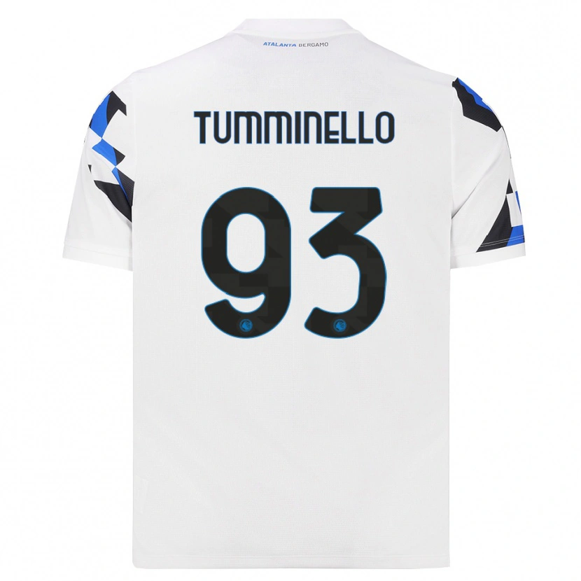 Danxen Bambino Maglia Marco Tumminello #93 Bianco Rosso Blu Kit Gara Away 2026/27 Maglietta