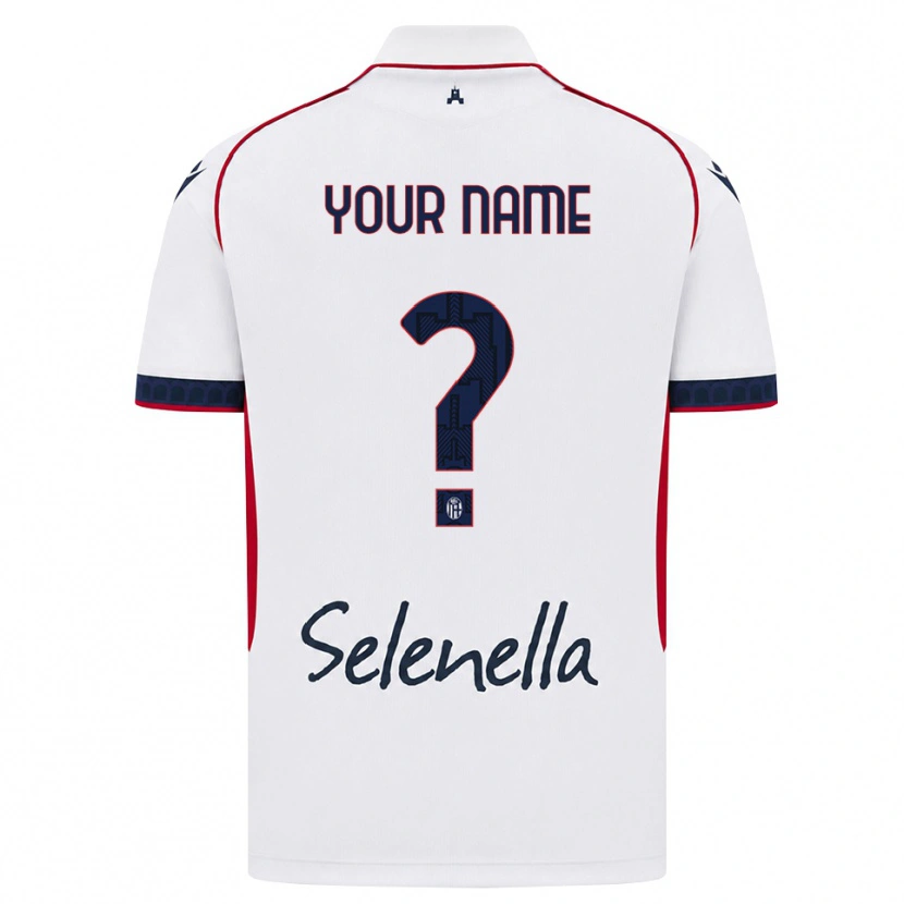 Danxen Bambino Maglia Il Tuo Nome #0 Bianco Rosso Blu Reale Kit Gara Away 2026/27 Maglietta