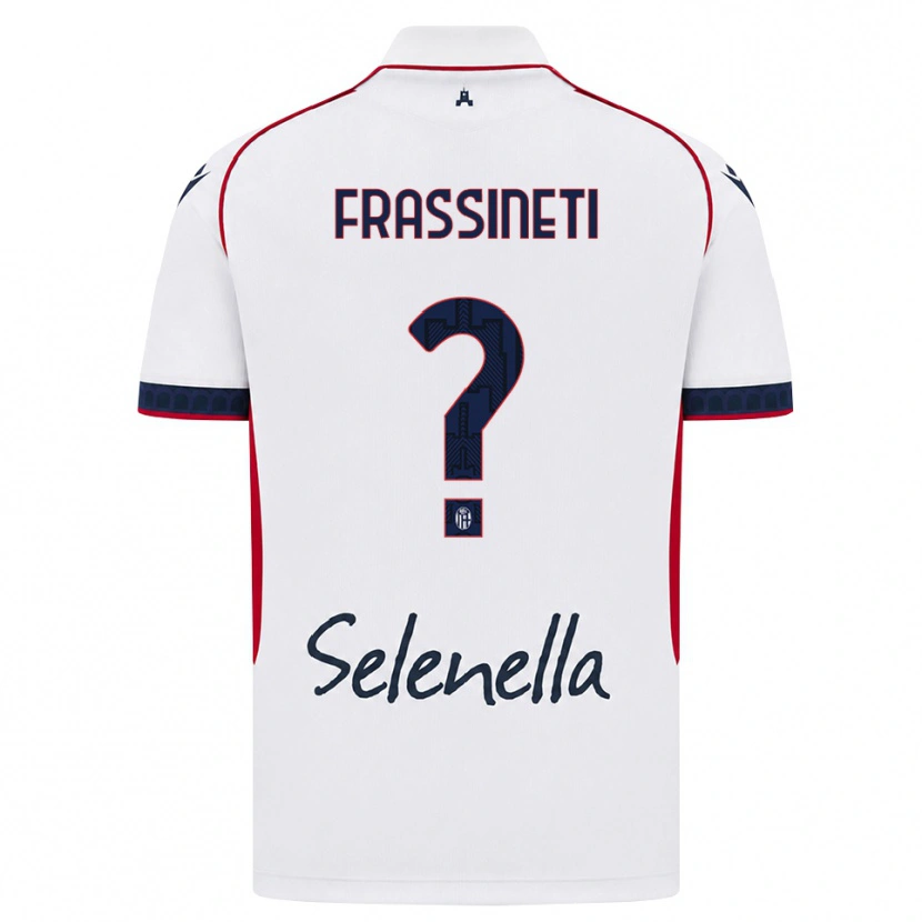 Danxen Bambino Maglia Obama Frassineti #0 Bianco Rosso Blu Reale Kit Gara Away 2026/27 Maglietta