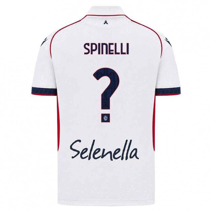 Danxen Bambino Maglia Giorgia Spinelli #0 Bianco Rosso Blu Reale Kit Gara Away 2026/27 Maglietta