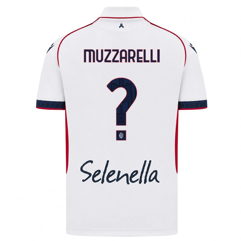 Danxen Bambino Maglia Lorenzo Muzzarelli #0 Bianco Rosso Blu Reale Kit Gara Away 2026/27 Maglietta