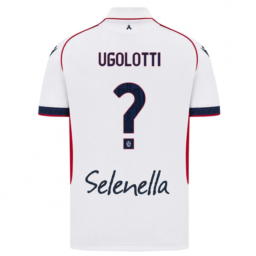 Danxen Bambino Maglia Alan Ugolotti #0 Bianco Rosso Blu Reale Kit Gara Away 2026/27 Maglietta