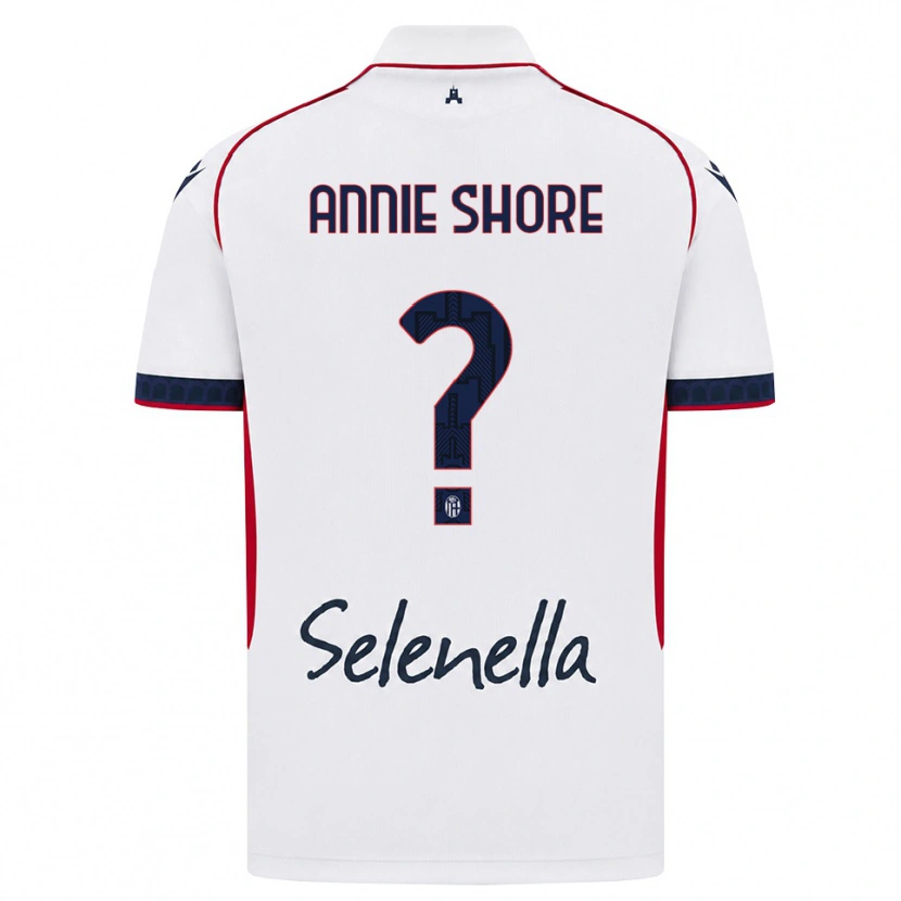 Danxen Bambino Maglia Margot Annie Shore #0 Bianco Rosso Blu Reale Kit Gara Away 2026/27 Maglietta