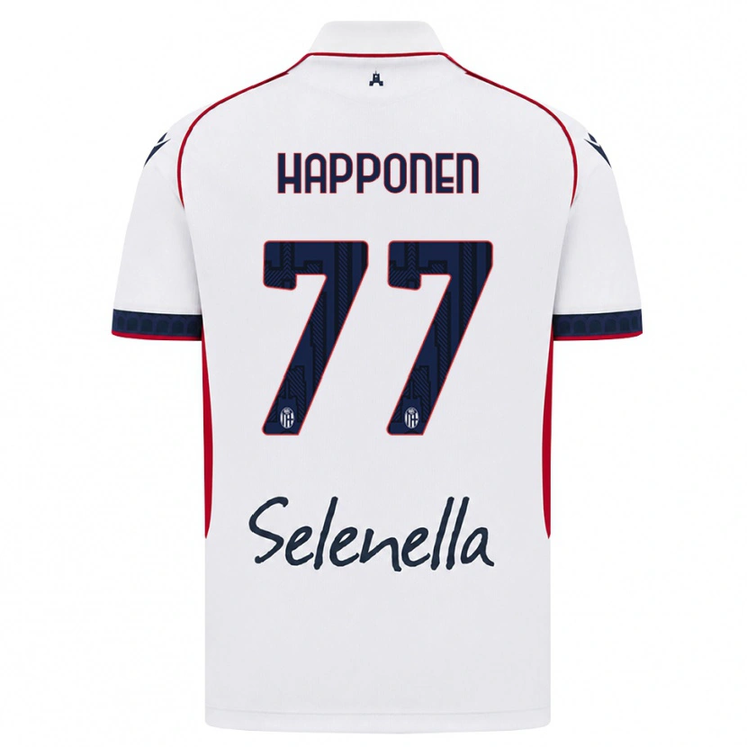 Danxen Bambino Maglia Ukko Happonen #77 Bianco Rosso Blu Reale Kit Gara Away 2026/27 Maglietta