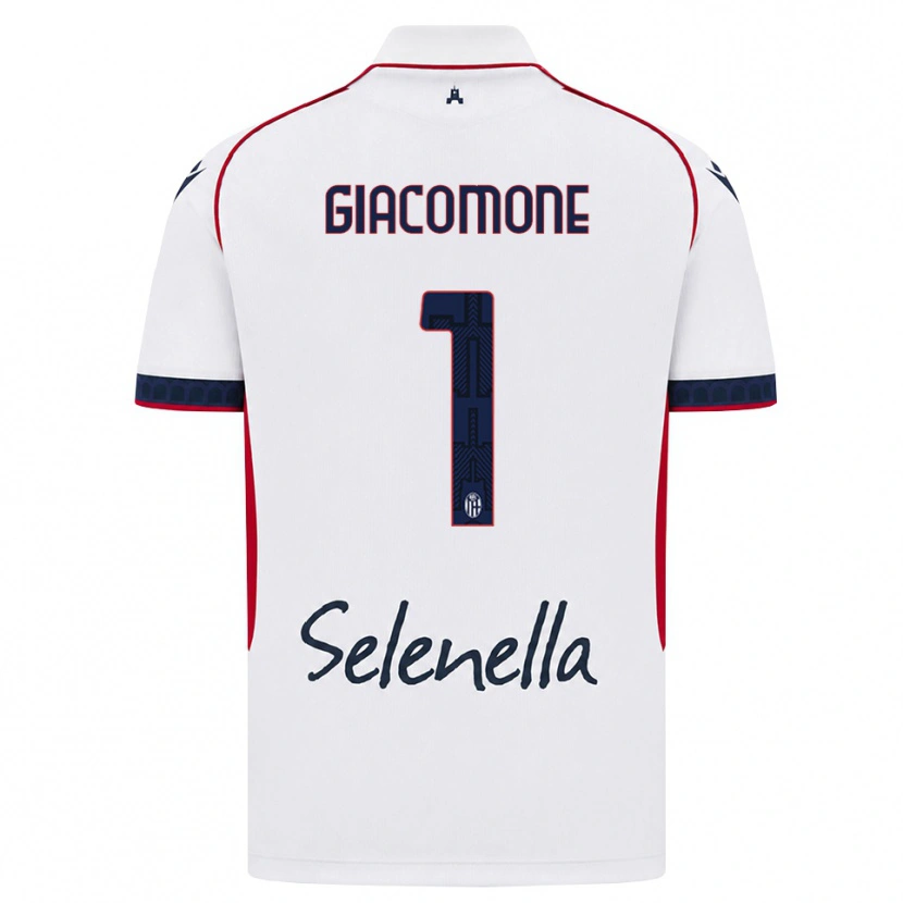 Danxen Bambino Maglia Giacomo Giacomone #1 Bianco Rosso Blu Reale Kit Gara Away 2026/27 Maglietta