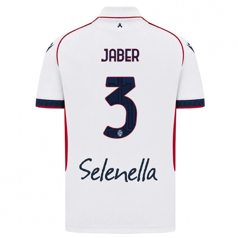 Danxen Bambino Maglia Ali Jaber #3 Bianco Rosso Blu Reale Kit Gara Away 2026/27 Maglietta