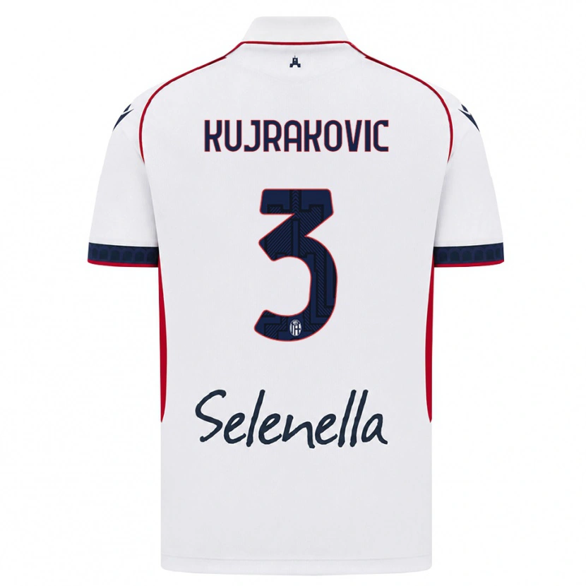 Danxen Bambino Maglia Minel Kujrakovic #3 Bianco Rosso Blu Reale Kit Gara Away 2026/27 Maglietta