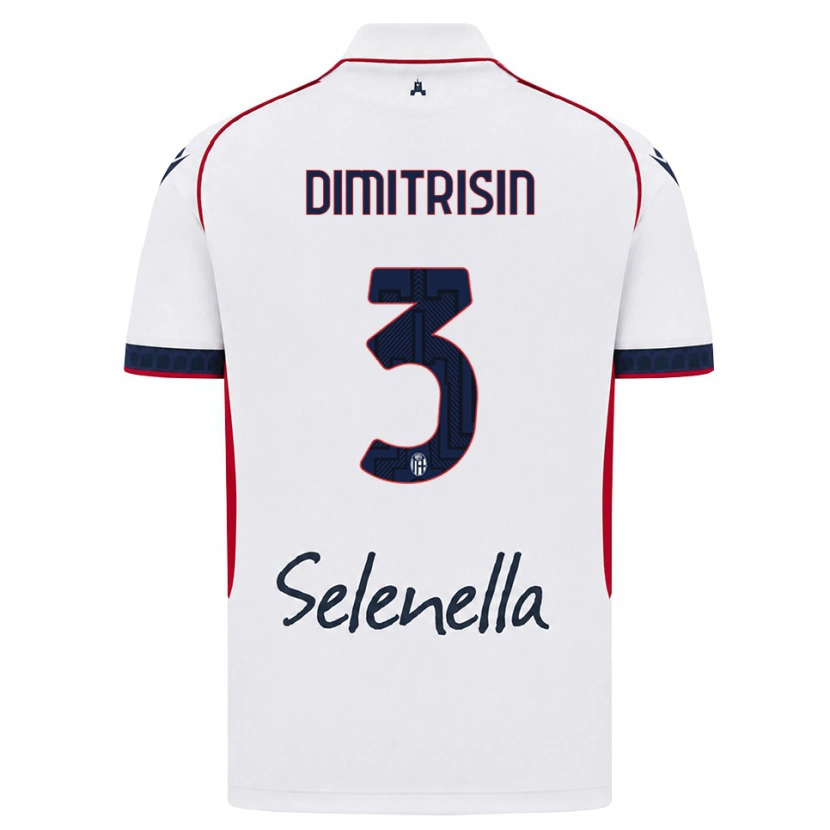 Danxen Bambino Maglia Danila Dimitrișin #3 Bianco Rosso Blu Reale Kit Gara Away 2026/27 Maglietta