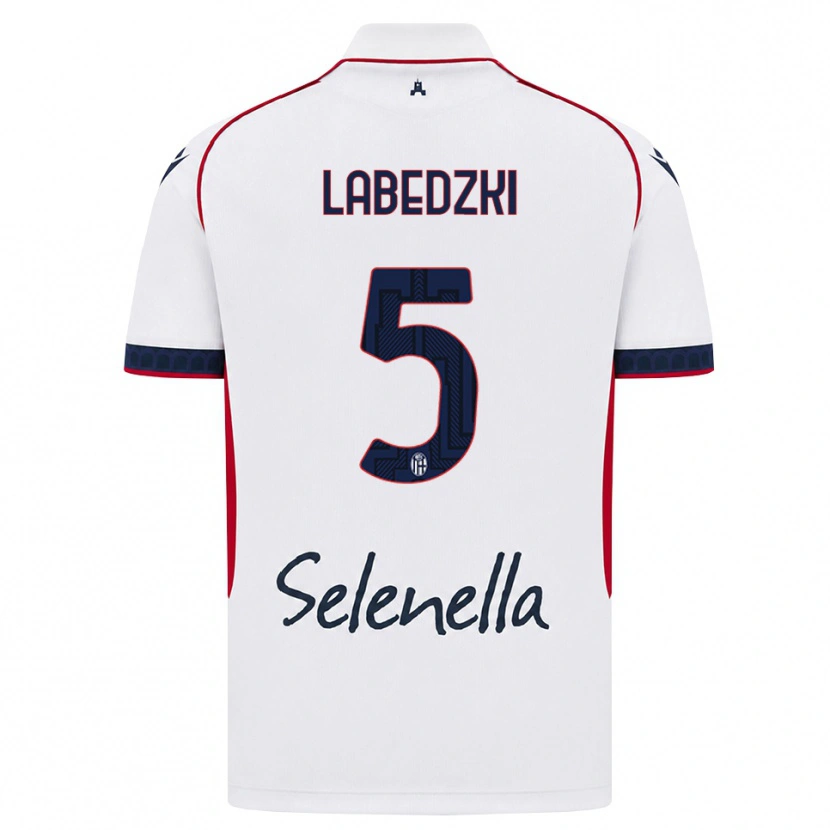 Danxen Bambino Maglia Jan Labedzki #5 Bianco Rosso Blu Reale Kit Gara Away 2026/27 Maglietta