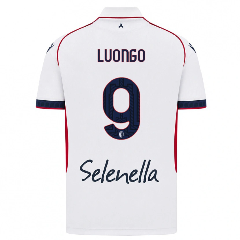 Danxen Bambino Maglia Francesco Luongo #9 Bianco Rosso Blu Reale Kit Gara Away 2026/27 Maglietta