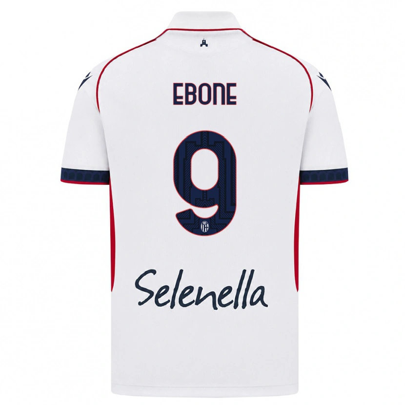 Danxen Bambino Maglia Tommaso Ebone #9 Bianco Rosso Blu Reale Kit Gara Away 2026/27 Maglietta