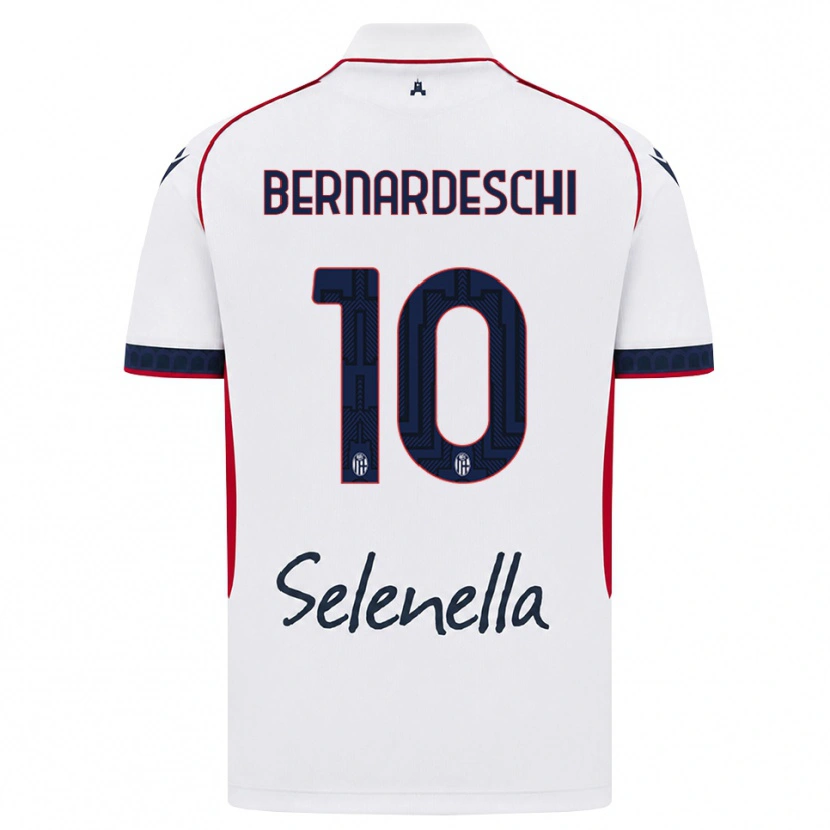 Danxen Bambino Maglia Federico Bernardeschi #10 Bianco Rosso Blu Reale Kit Gara Away 2026/27 Maglietta