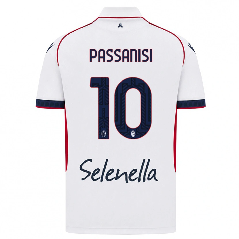 Danxen Bambino Maglia Fernando Passanisi #10 Bianco Rosso Blu Reale Kit Gara Away 2026/27 Maglietta