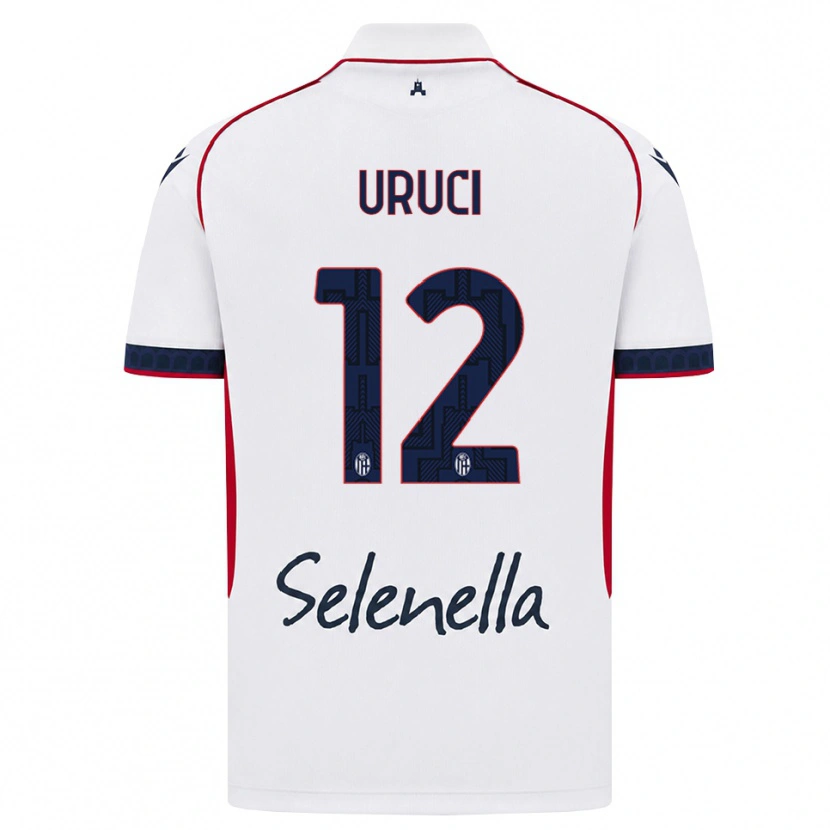 Danxen Bambino Maglia Klejton Uruci #12 Bianco Rosso Blu Reale Kit Gara Away 2026/27 Maglietta